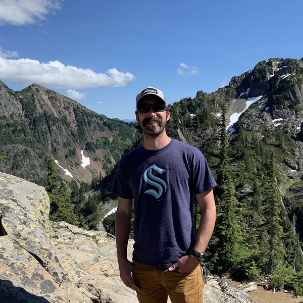 Rory outdoors in the mountains